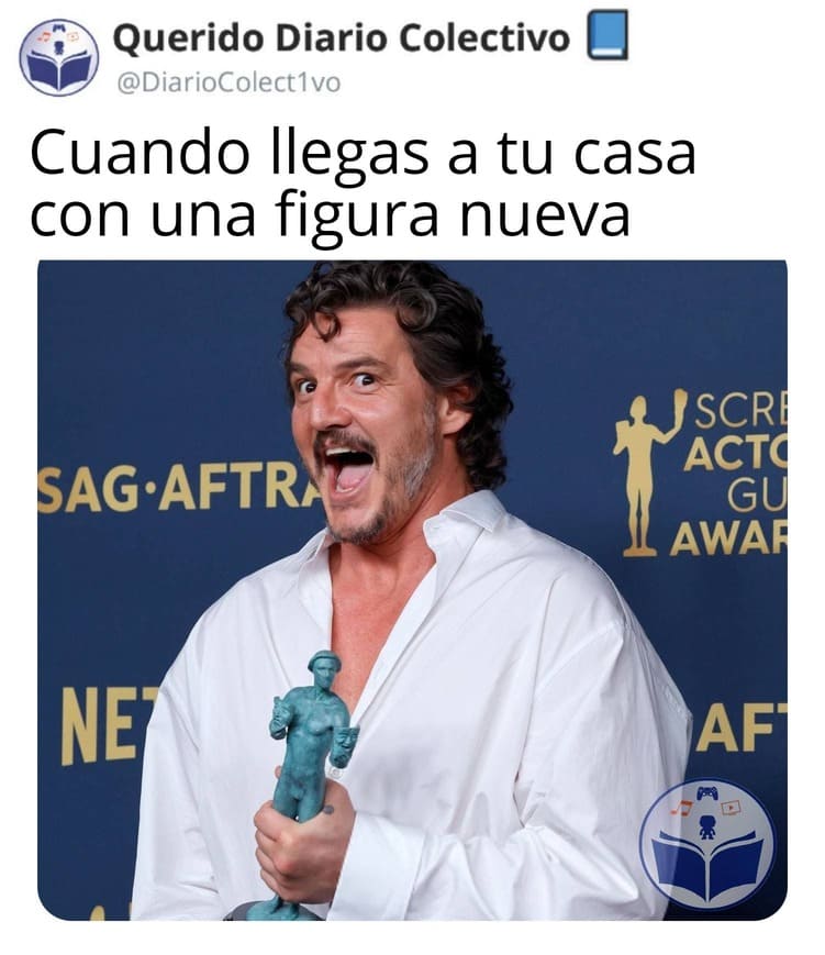 Querido Diario Colectivo Meme Pedro Pascal Cuando Llegas Con Figura Nueva Coleccionistas 2024
