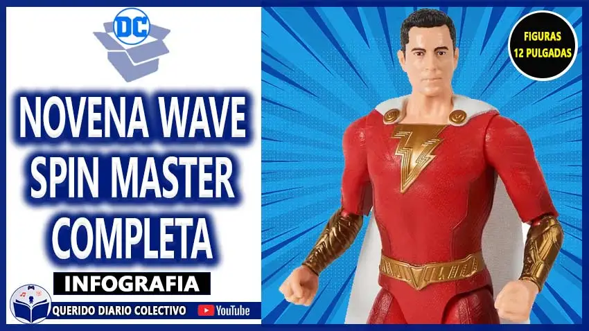QUERIDO DIARIO COLECTIVO 54 SpinMaster Shazam Linea Novena Wave Completa Figuras 12 Pulgadas 12inch DC Live Action 2023 Querido Diario Colectivo Infografia