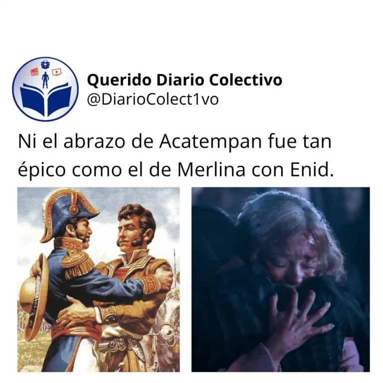 QUERIDO DIARIO COLECTIVO Merlina Enid Abrazo Acatempan Mexico Meme Wednesday Netflix